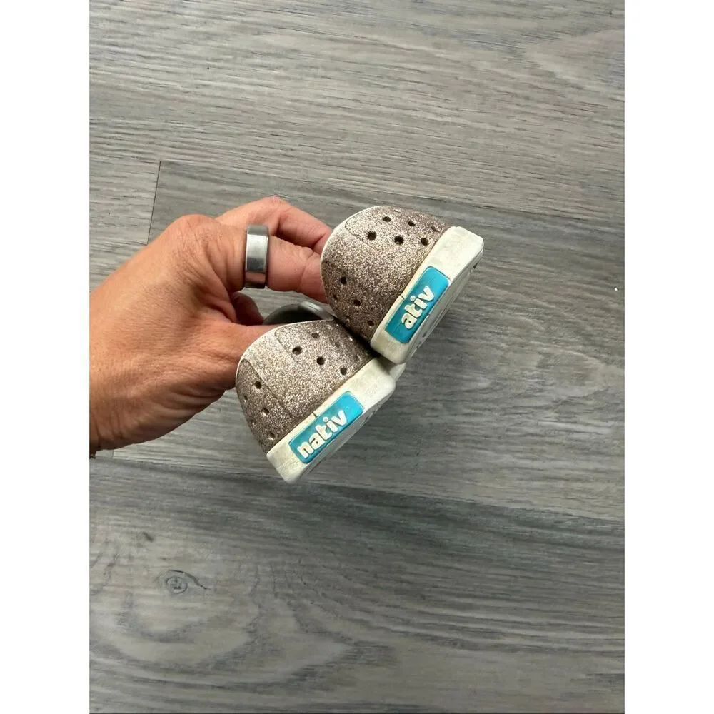 Native 6 Toddler Girl Glitter Jefferson Slip On Sneaker Shoes